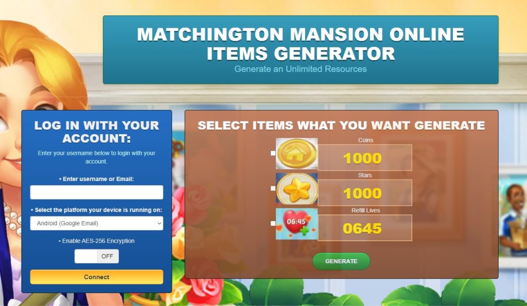 Matchington Mansion Game Hack Cheat Mod Online Generator
